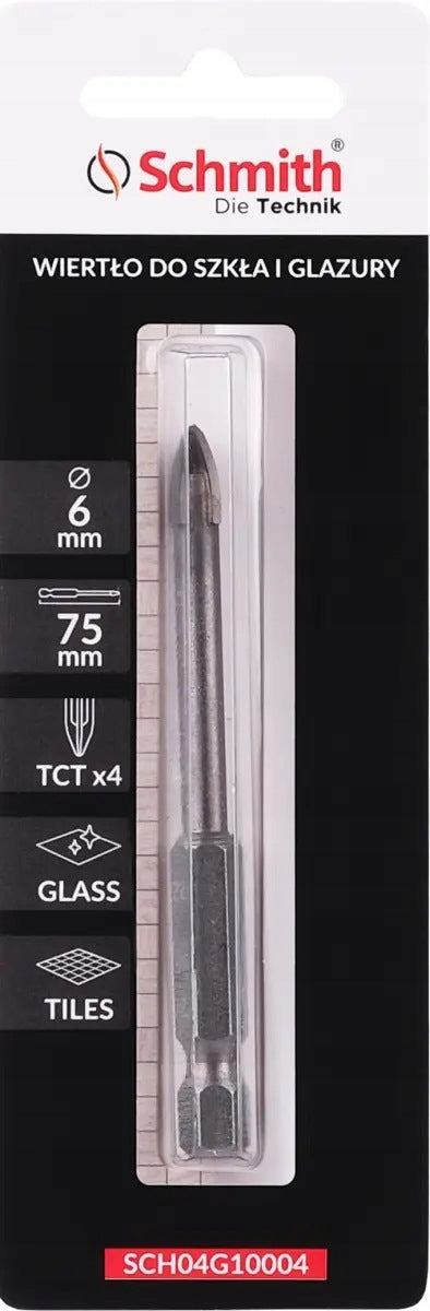 Schmith Drill bit for glass and glaze 6x75 SCH04G10004