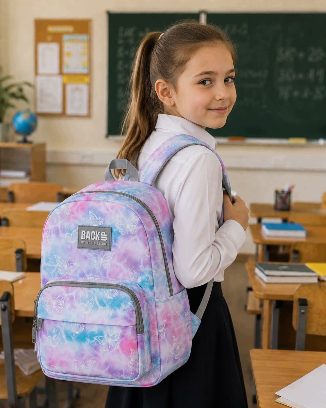 School Airplane Backpack Women's Hiking Youth Colorful Large Packaging status original