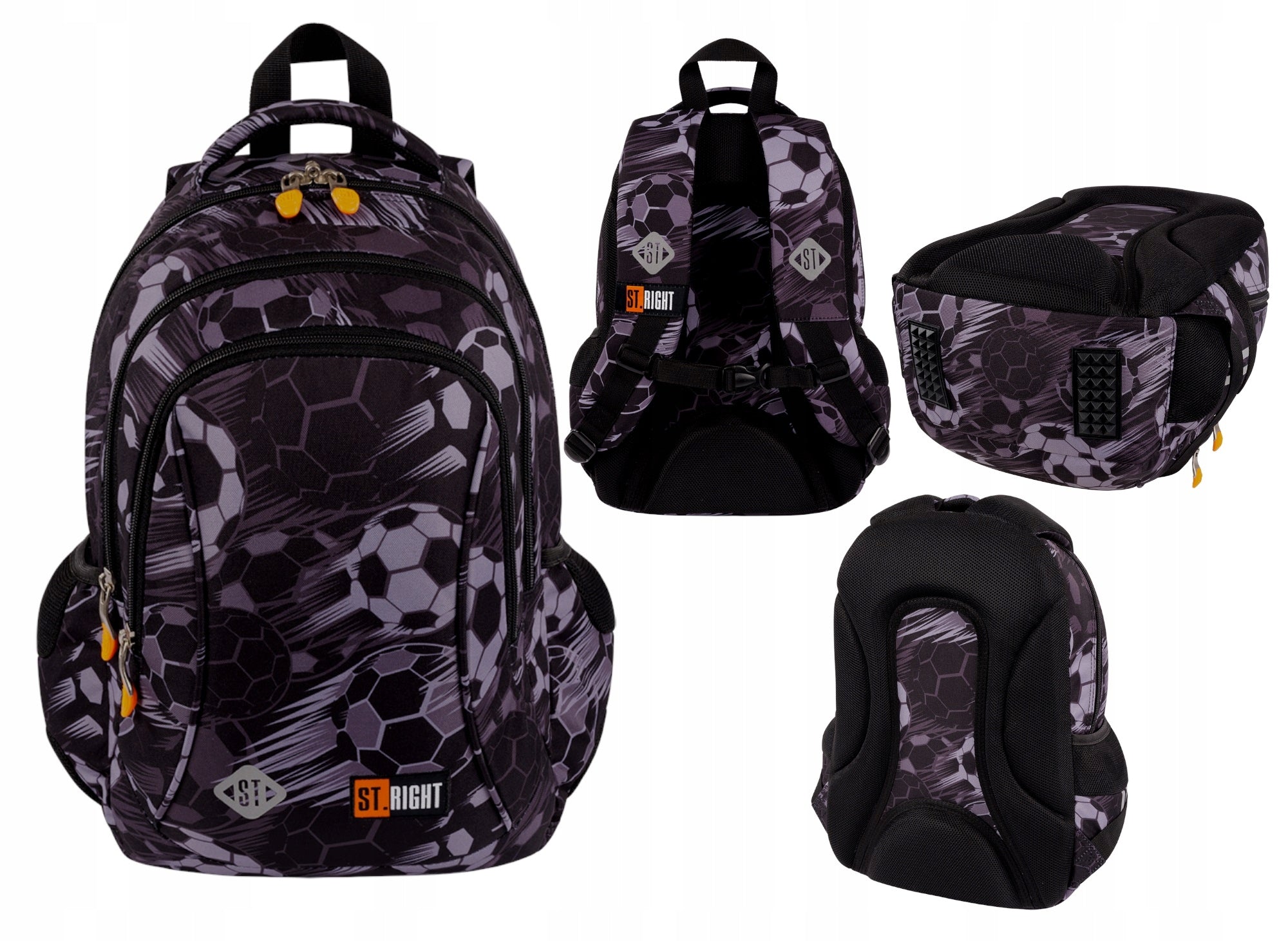 School Backpack Classic Football 3-Chamber FOOTBALL 20l St.Right