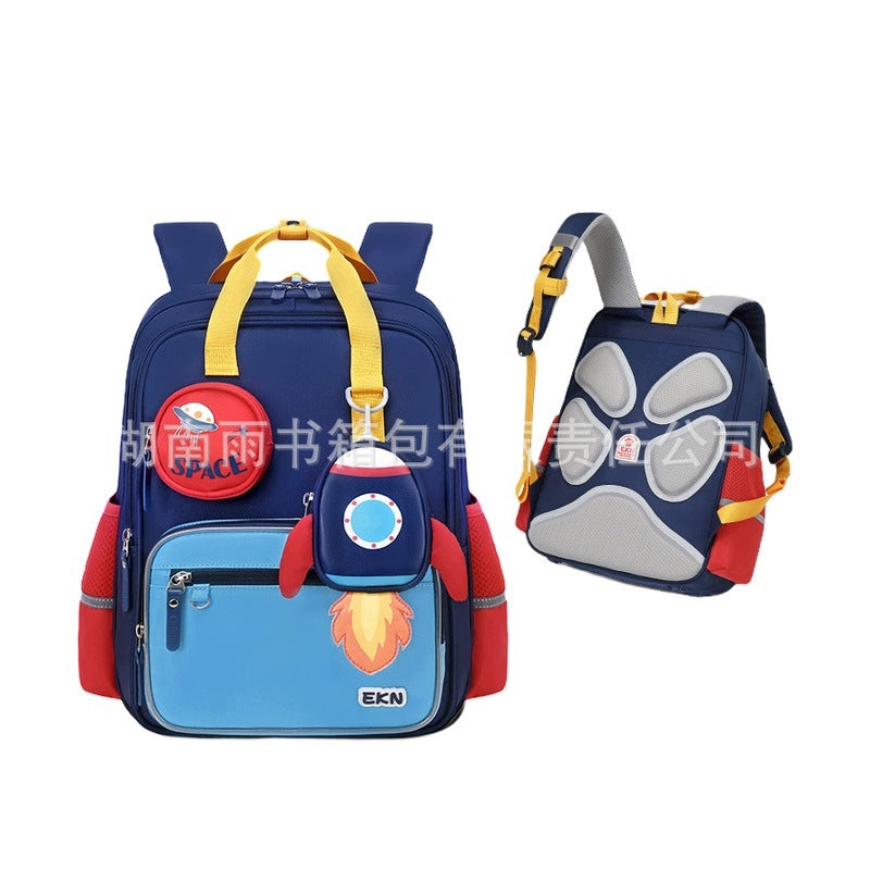 School Backpack For Boys And Girls Blue Lightweight Relieving Large