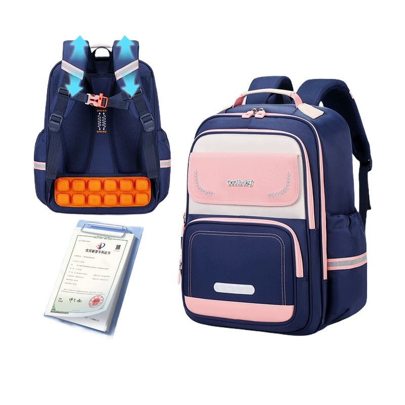 School Backpack For Children 1-6 Years Pink Pumped Relieving Large