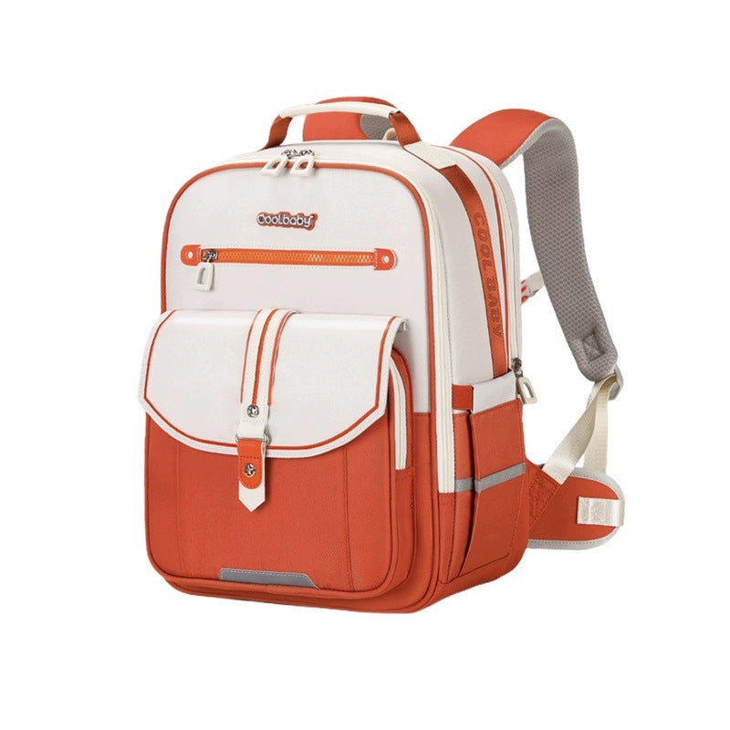 School Backpack For Girls 3 To 6 Classes Reduced Orange