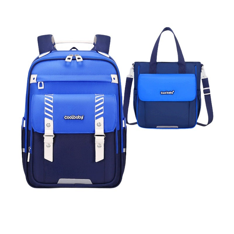 School Backpack For Kids Boys And Girls Small Blue With Bag For