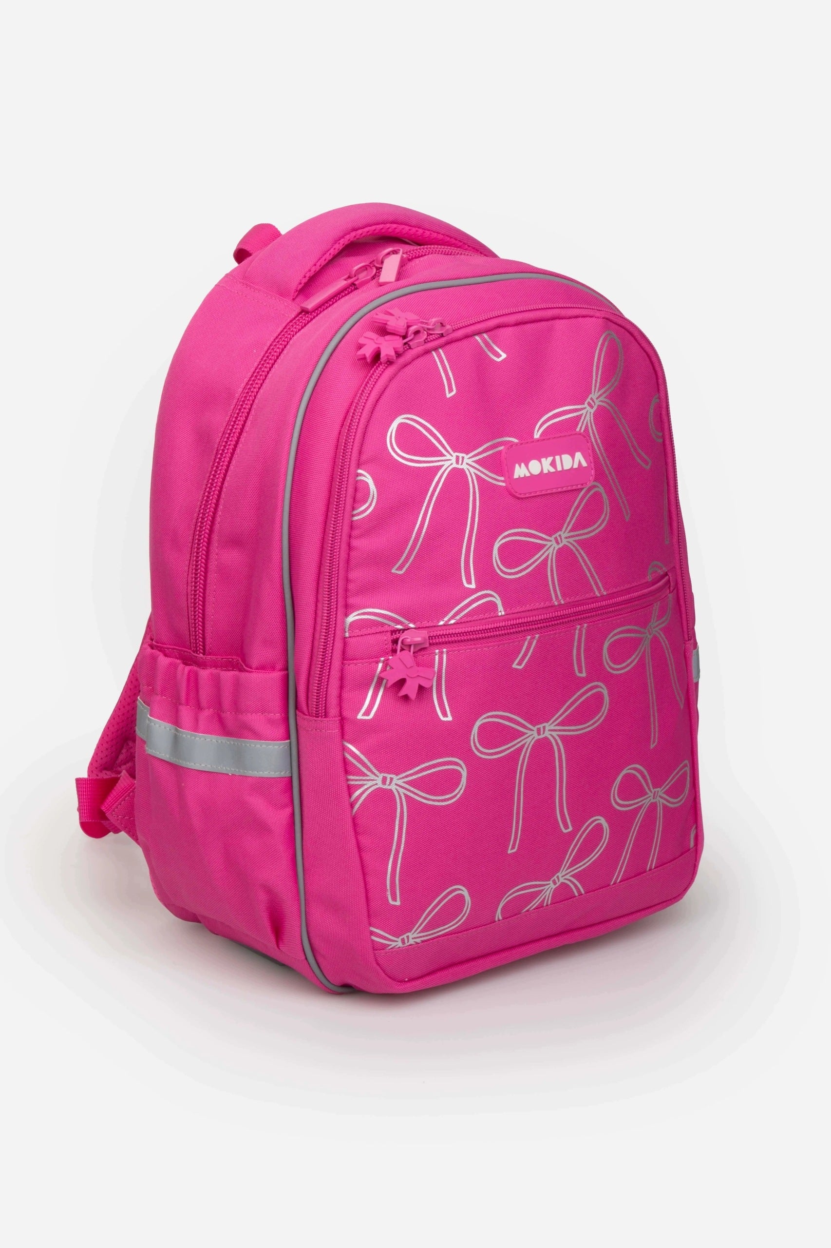 School Backpack Girls Two-chamber Pink Bows 000 Mokida YMY