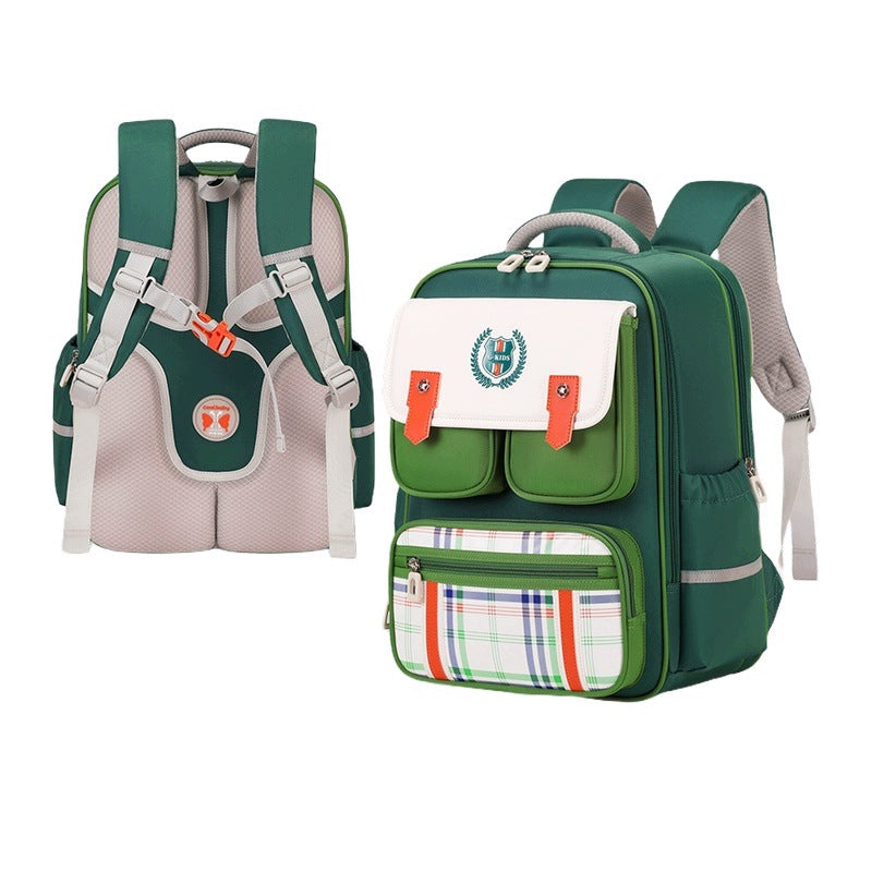 School Backpack Kids Boy Girls Small Green Protective