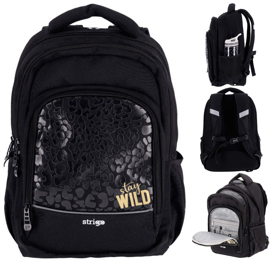 School Backpack STRIGO Misty Black Wild