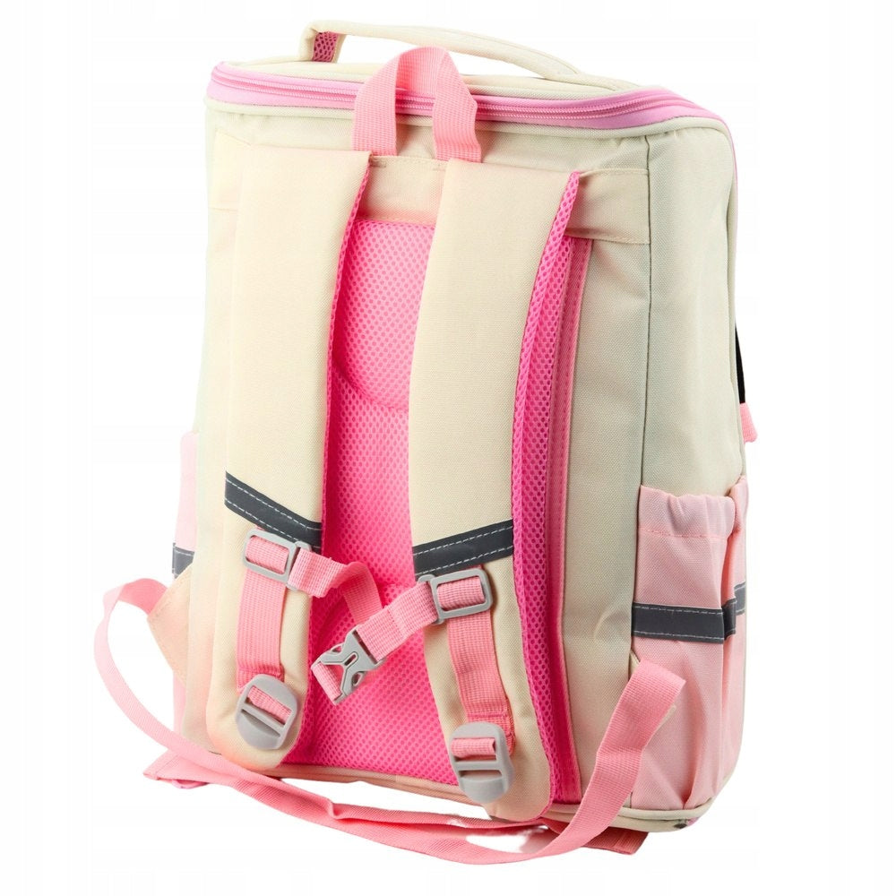 School Backpack Satchel With Rabbit Chest Belt Pastel Pink 21L Packaging status original