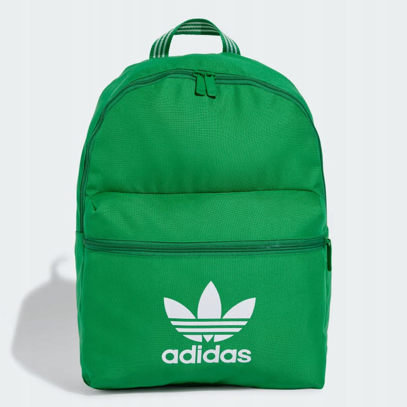 School Backpack Sports Adidas Adicolor Green White Logo Spacious IW1781