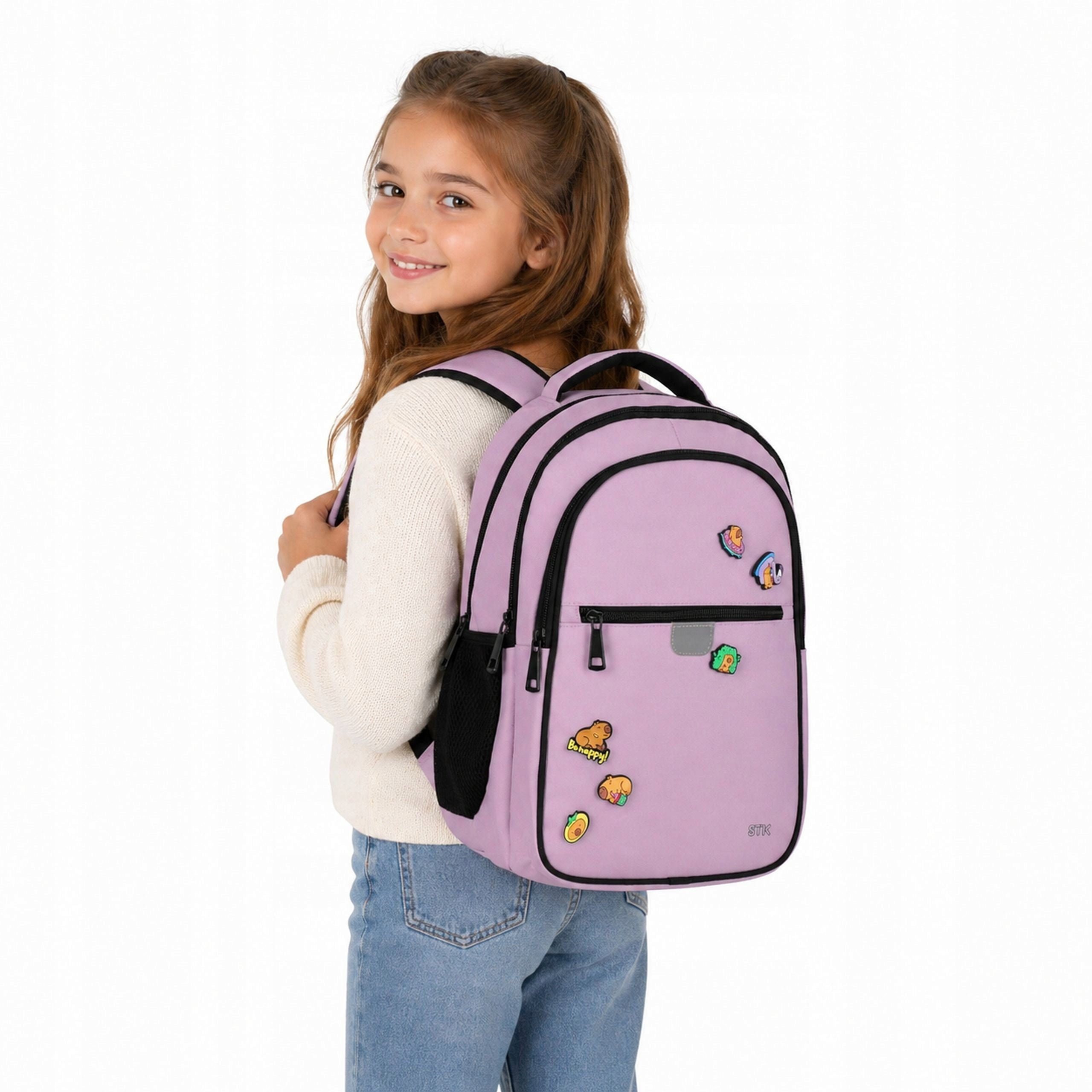 School Backpack Youth Class 3+ For Girls Multi-Chamber Kapibara Brand Starpak