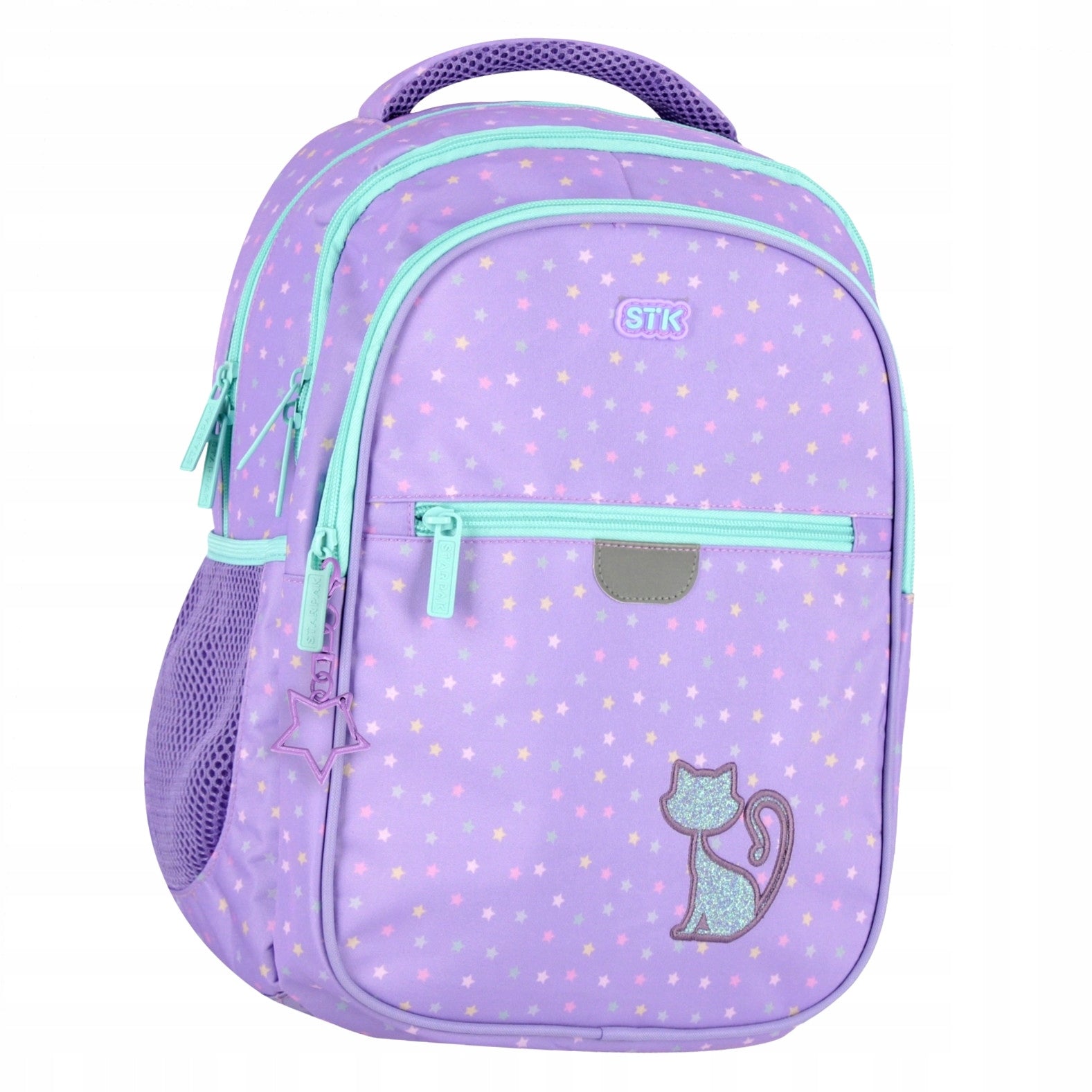 School Backpack Youth Class 3+ For Girls Multi-Chamber Kitten Manufacturer code plecak szkolny glitter cat starpak 576219