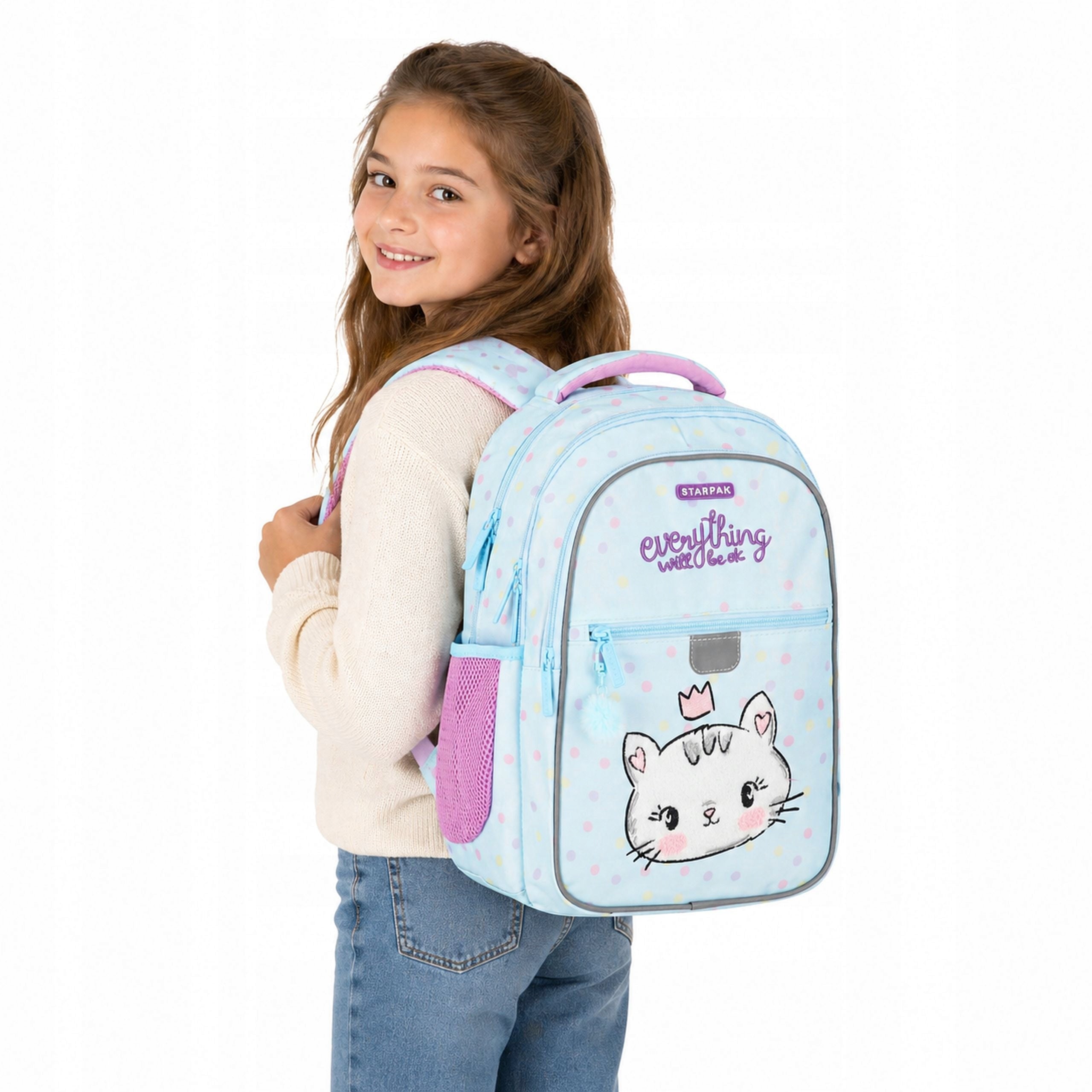 School Backpack Youth Class 3+ For Girls Multi-Chamber Kitty Manufacturer code 5905523696479