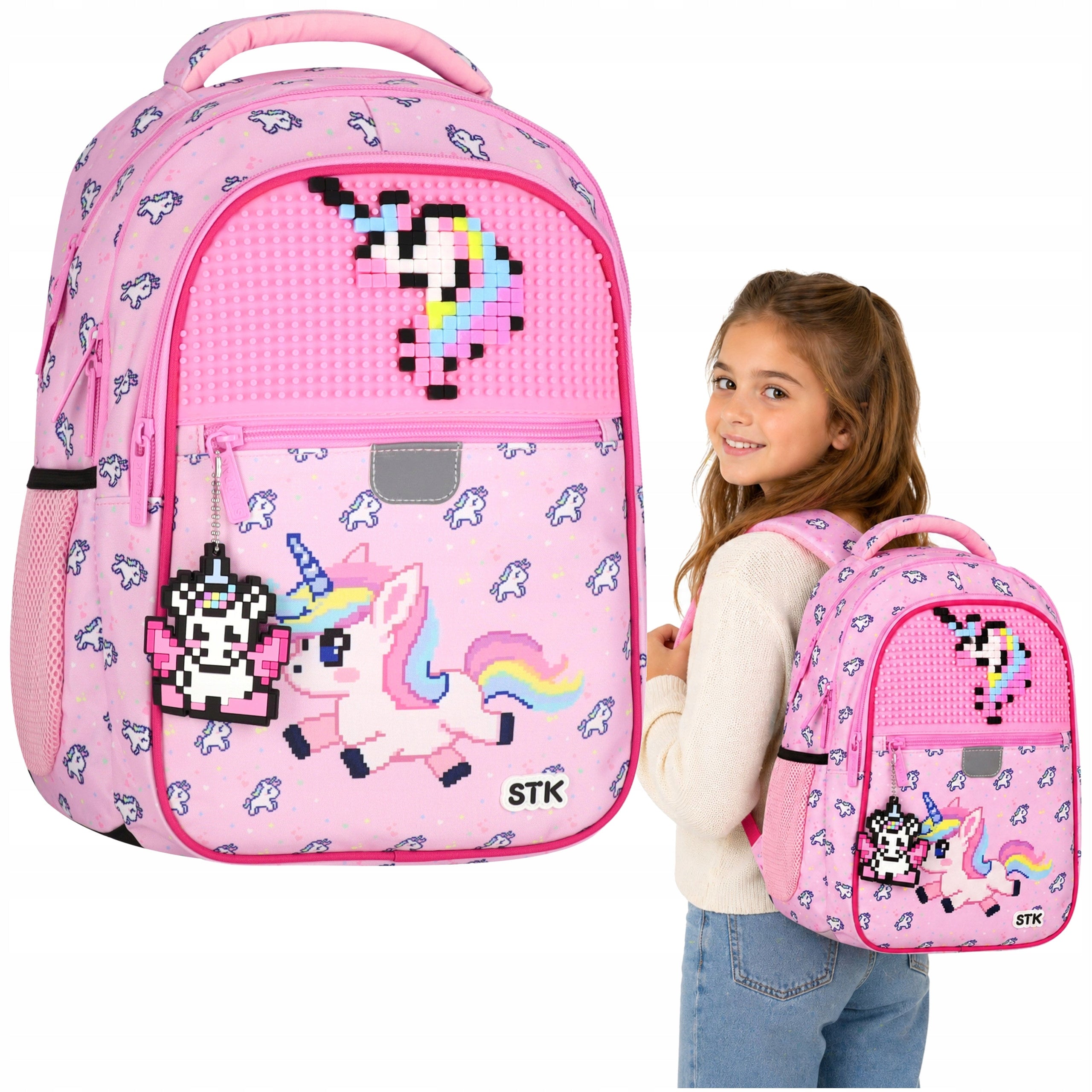 School Backpack Youth Class 3+ For Girls Multi-Chamber Unicorn