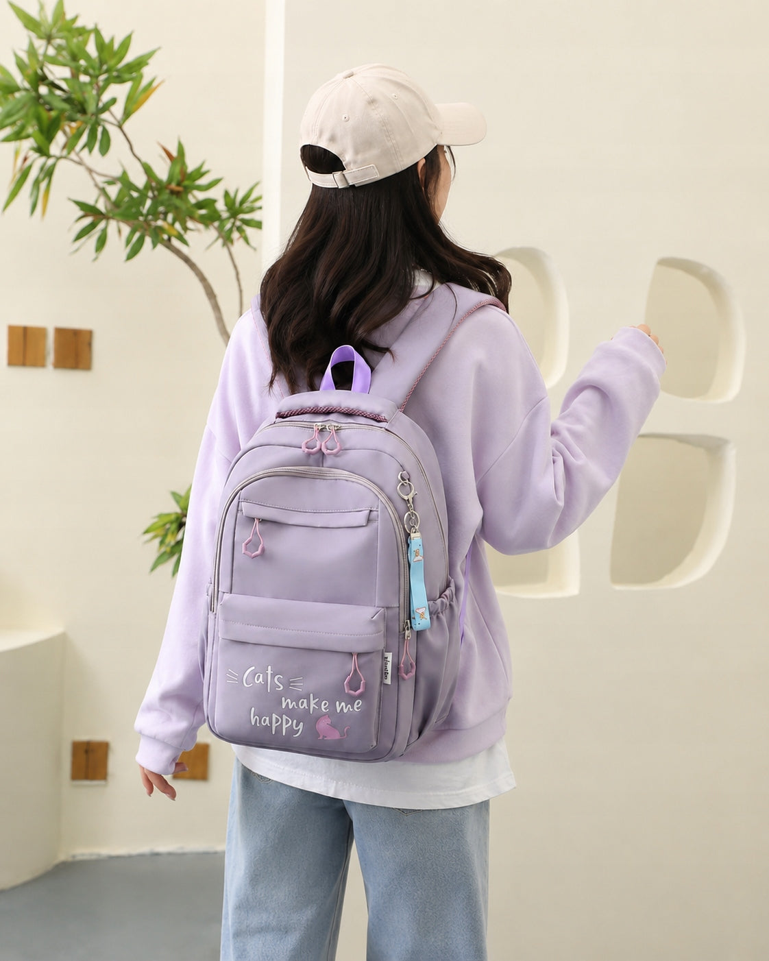 School Backpack Youth Purple Urban Sports with Keychain Manufacturer code 6978991476927
