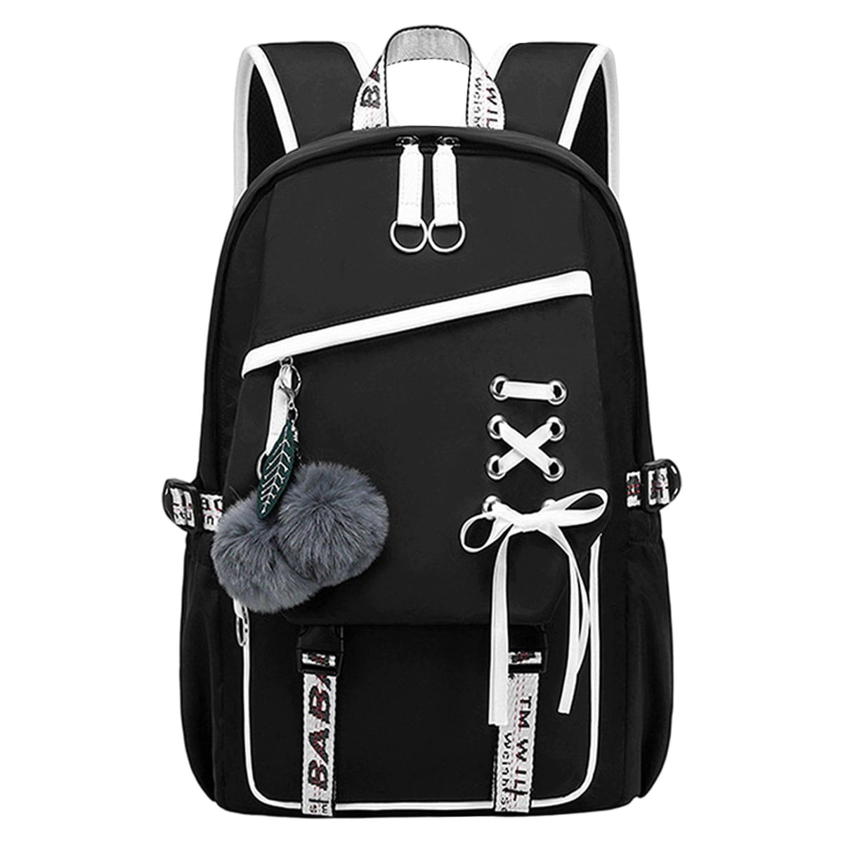 School Backpack for Girls and Teens - Black