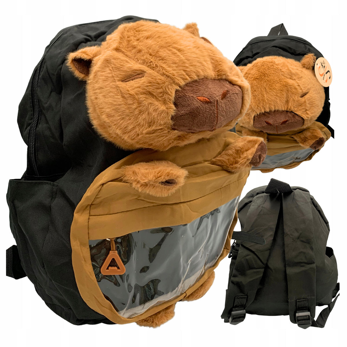 School Capybara Backpack Plush Toy 3D Lightweight Spacious For School Travel Bag