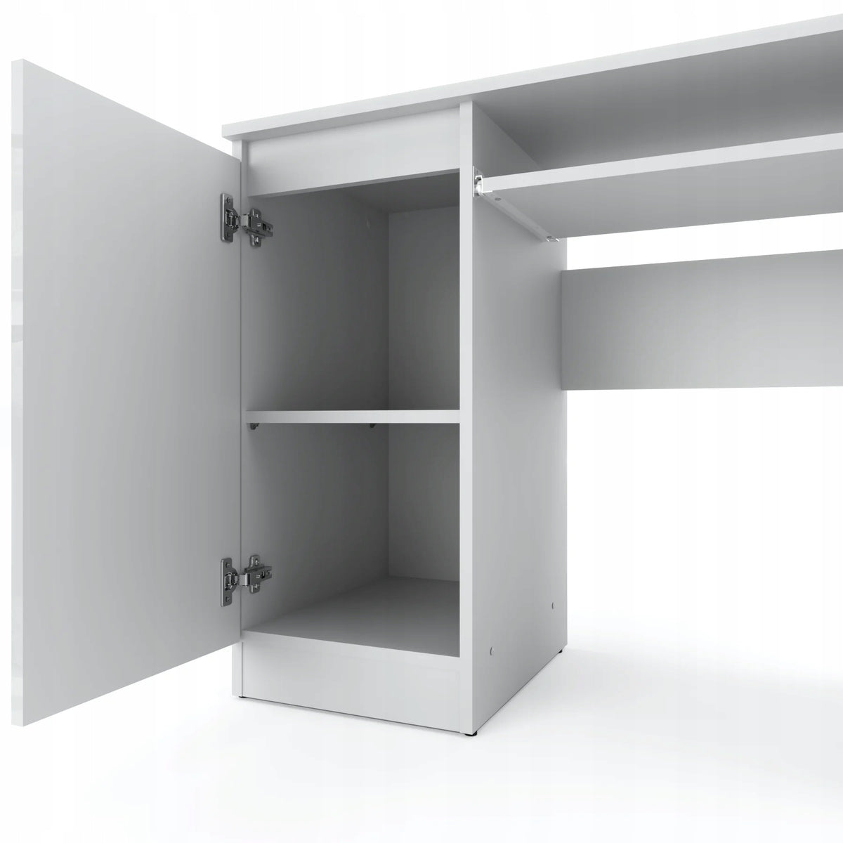 School Computer Gaming Desk White Gloss 90 CM With 2 Shelves EAN (GTIN) 5905123204395