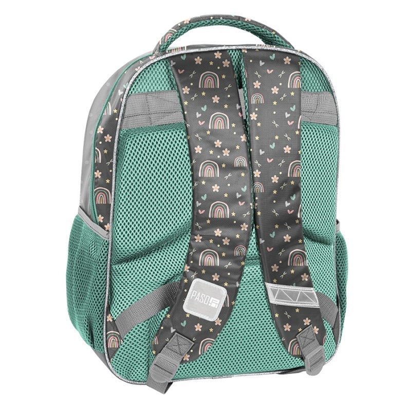 School Set BACKPACK Pencil Case Wallet Bag Grey Kitten Lovely Cat Brand Paso