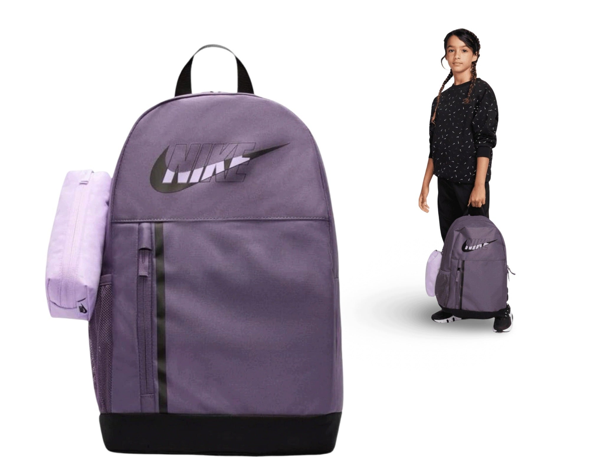 School Set Backpack Nike ELEMENTAL + Pencil Case Nike DO6737-553 purple 20L Brand Nike