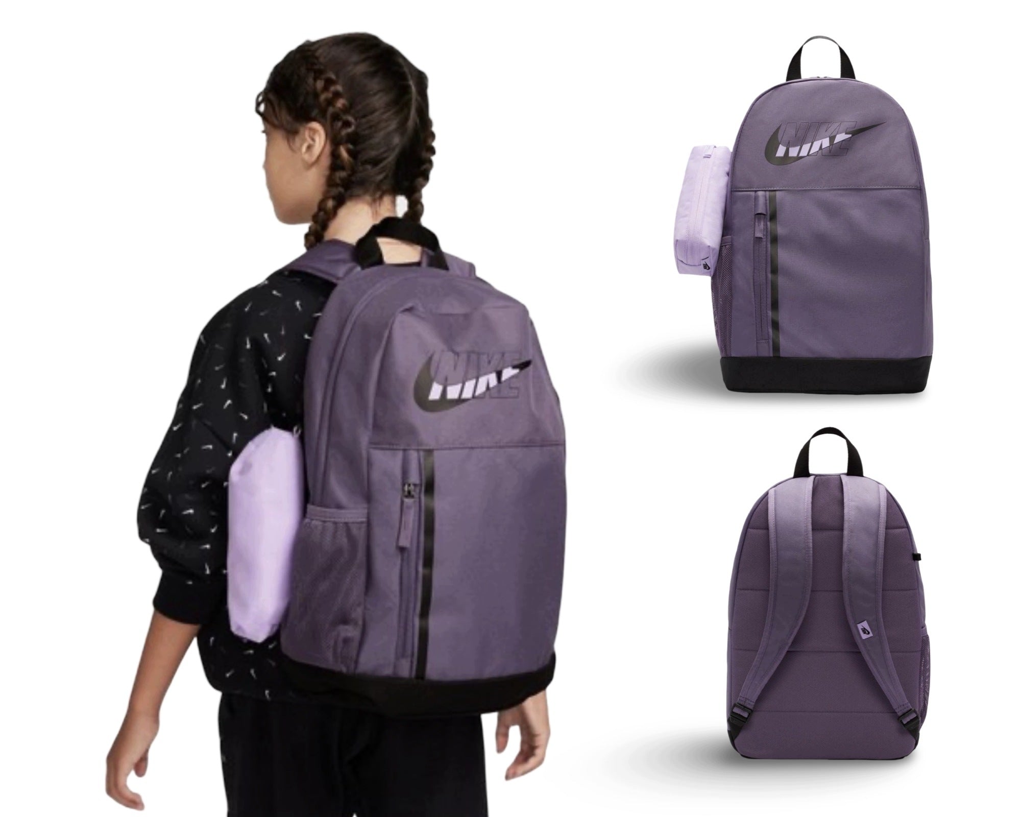 School Set Backpack Nike ELEMENTAL + Pencil Case Nike DO6737-553 purple 20L
