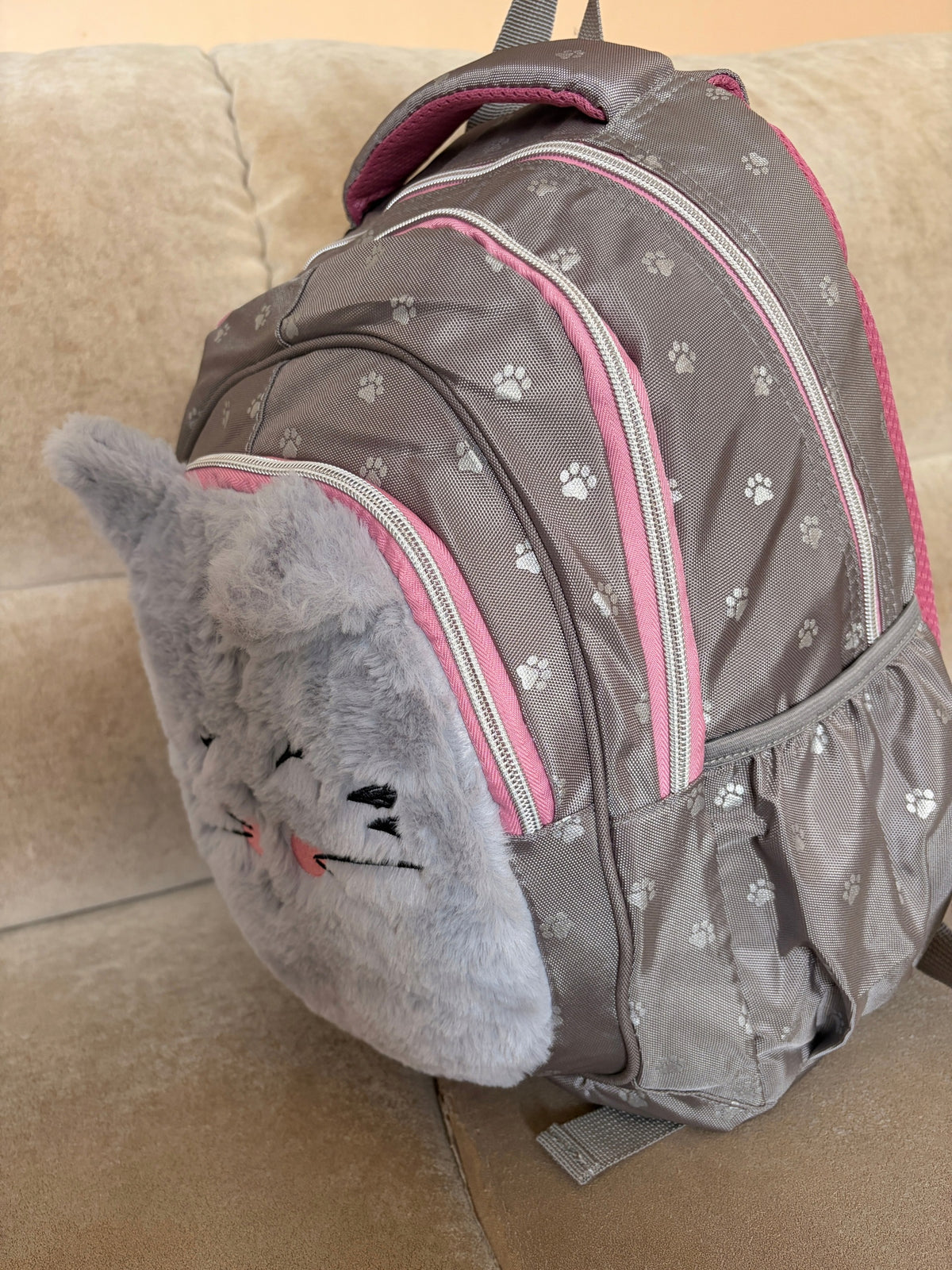 School backpack 3-chamber cat kitten Kayet for girls multi-chamber Brand Kayet