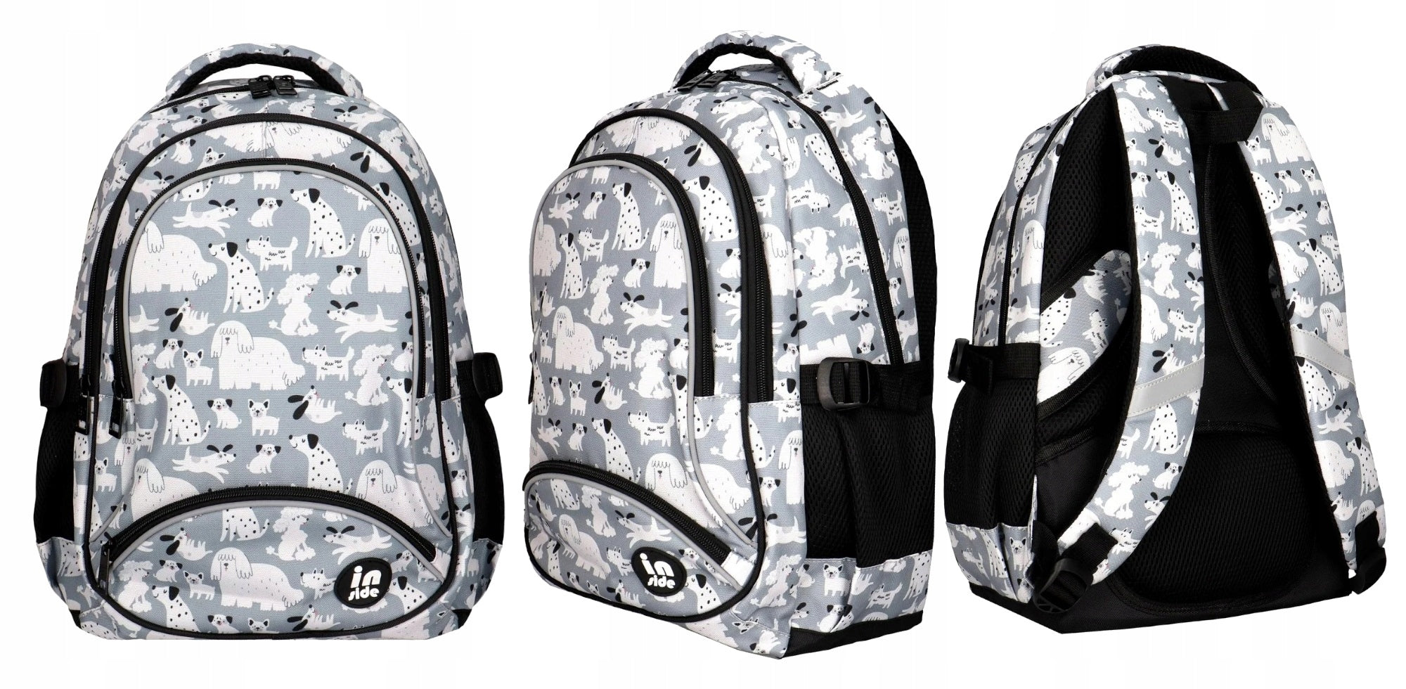 School backpack 3 compartments Dogs Incood Brand Incood