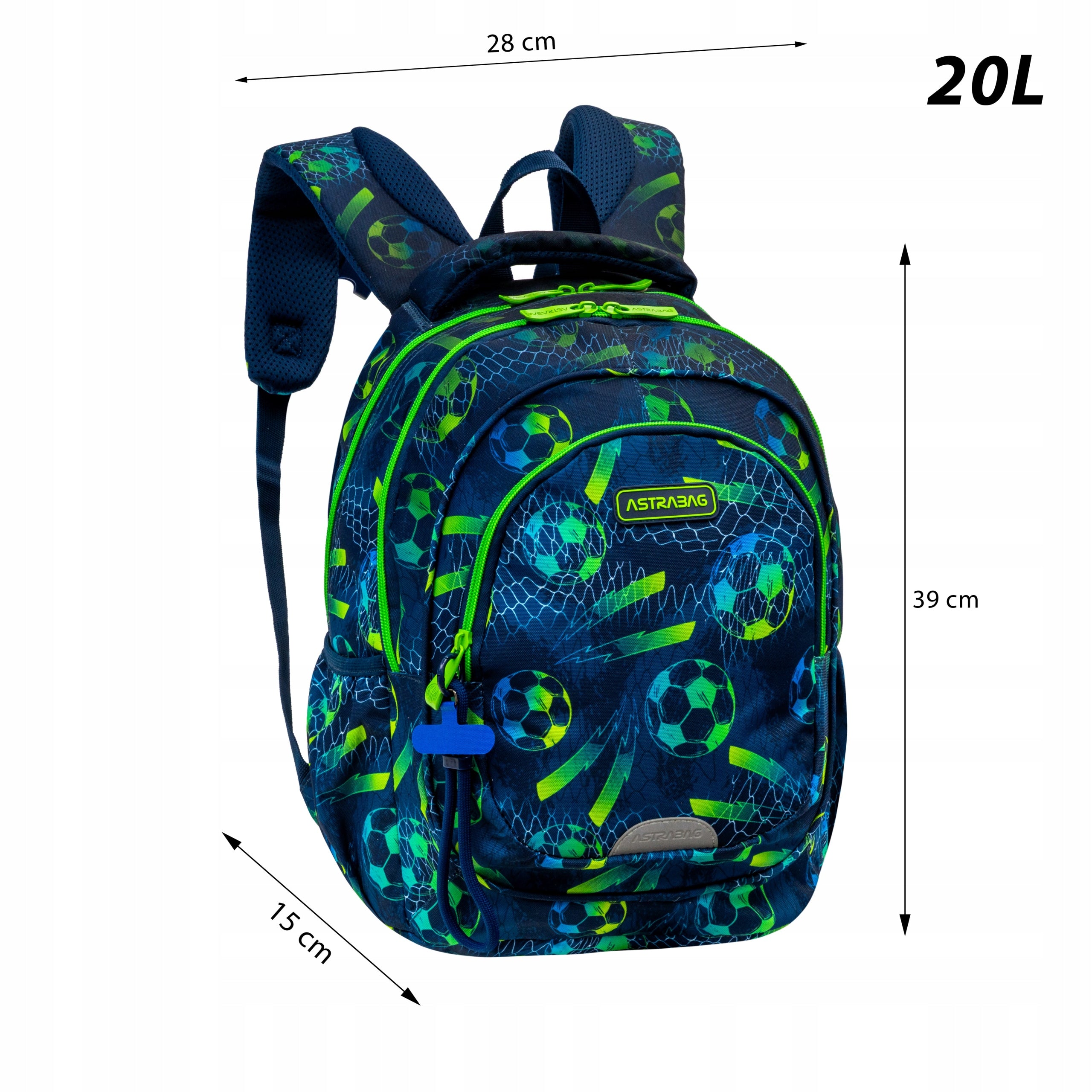 School backpack AstraBag Football for footballer class 1-3 20L Manufacturer code 502026021