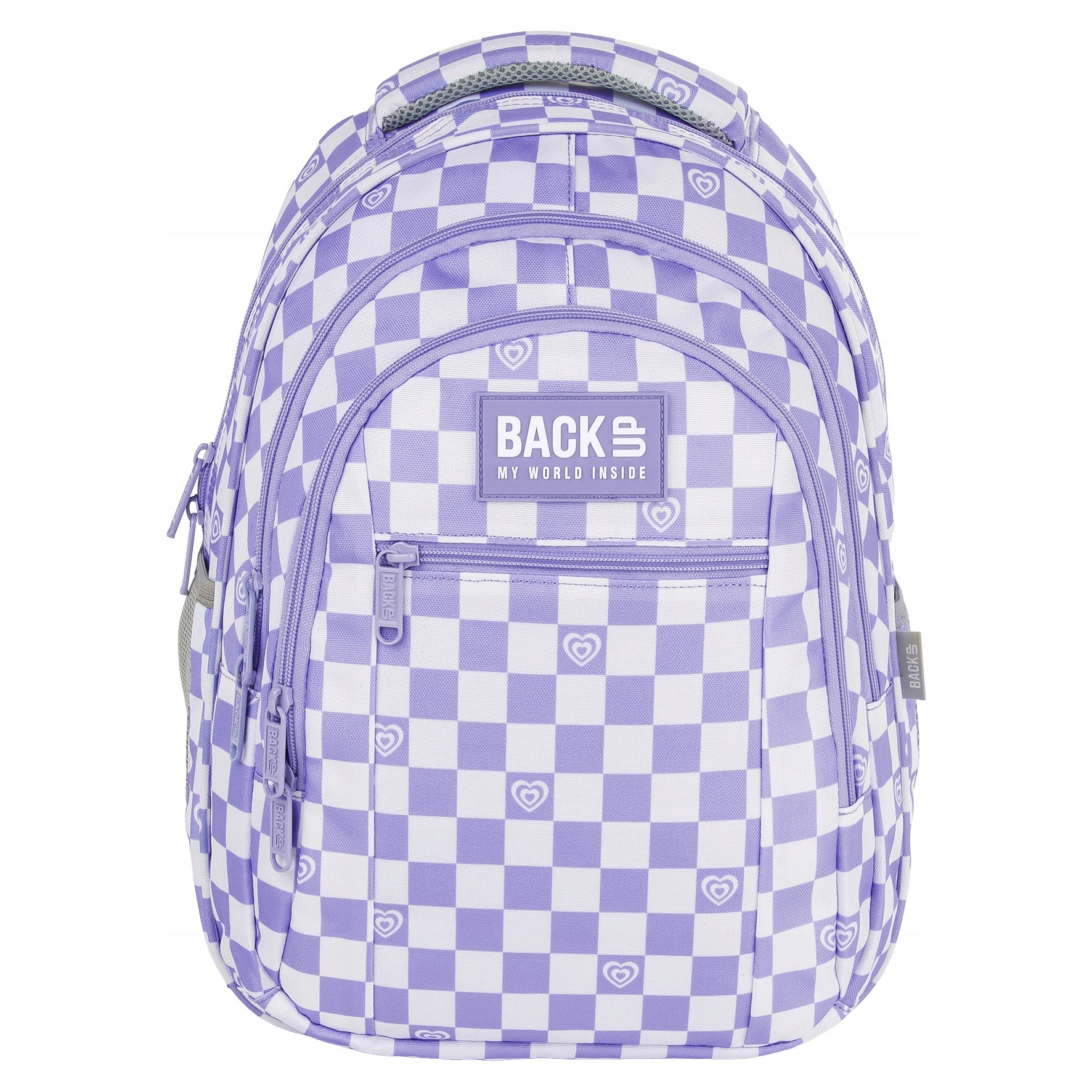 School backpack BackUP 26L CHESSBOARD PURPLE laptop GIRL Manufacturer code PLB7O26