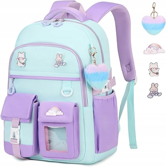School backpack Bergens multi-chamber large purple, blue Manufacturer code PLECAK SZKOLNY ONN TORNISTER