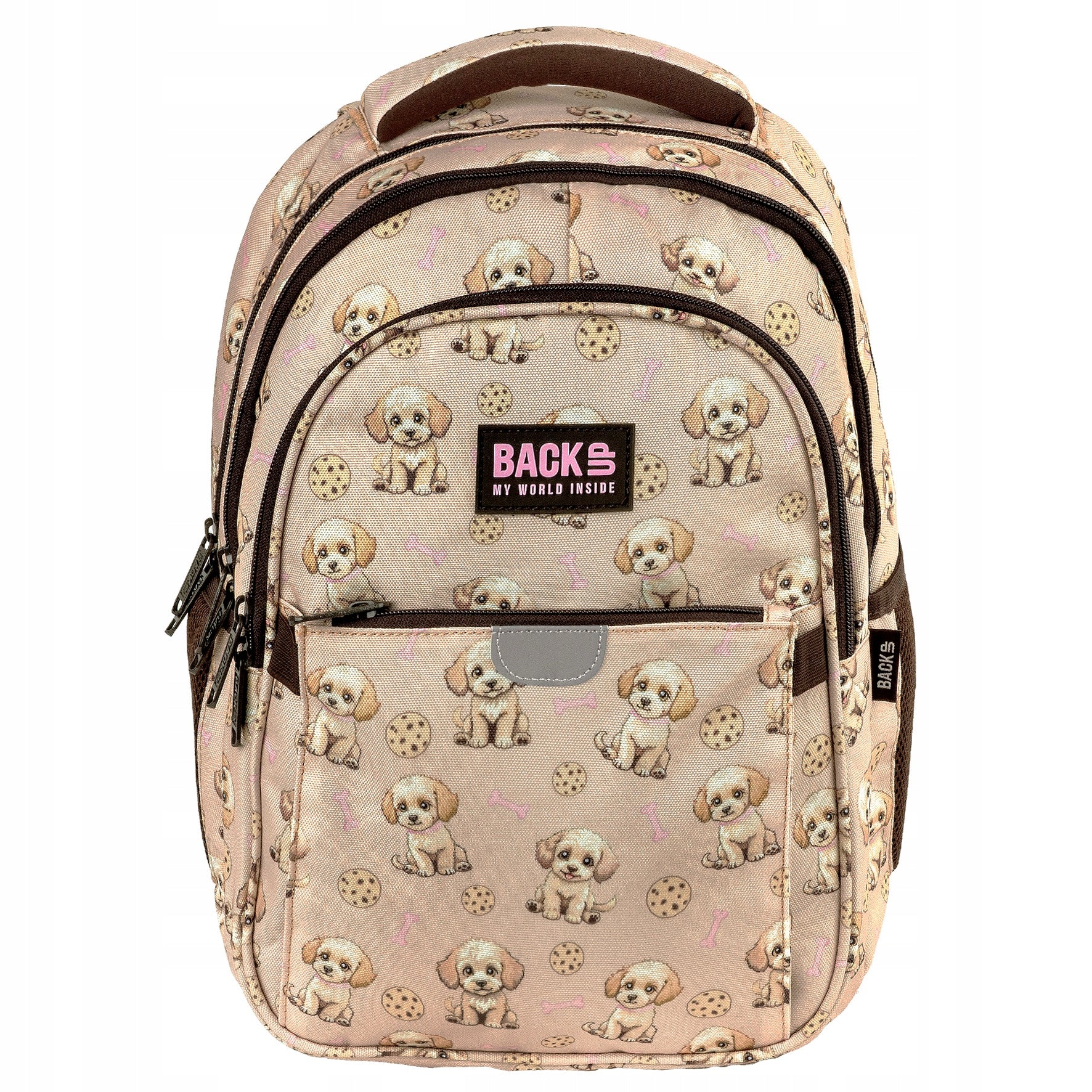 School backpack CLASS 1-2 BackUP 22 L BEIGE DOGS SHIH POO for GIRLS Manufacturer code PLB8P35 zestaw