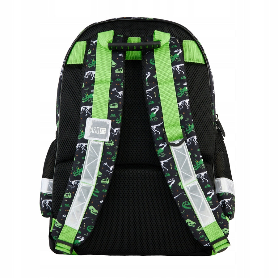 School backpack Dinosaur Paso for boy class 1-3 two-chamber black Manufacturer code PP24FS-116