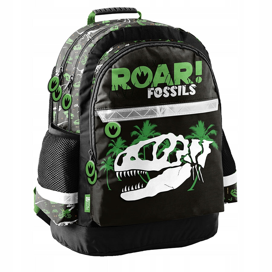 School backpack Dinosaur Paso for boy class 1-3 two-chamber black