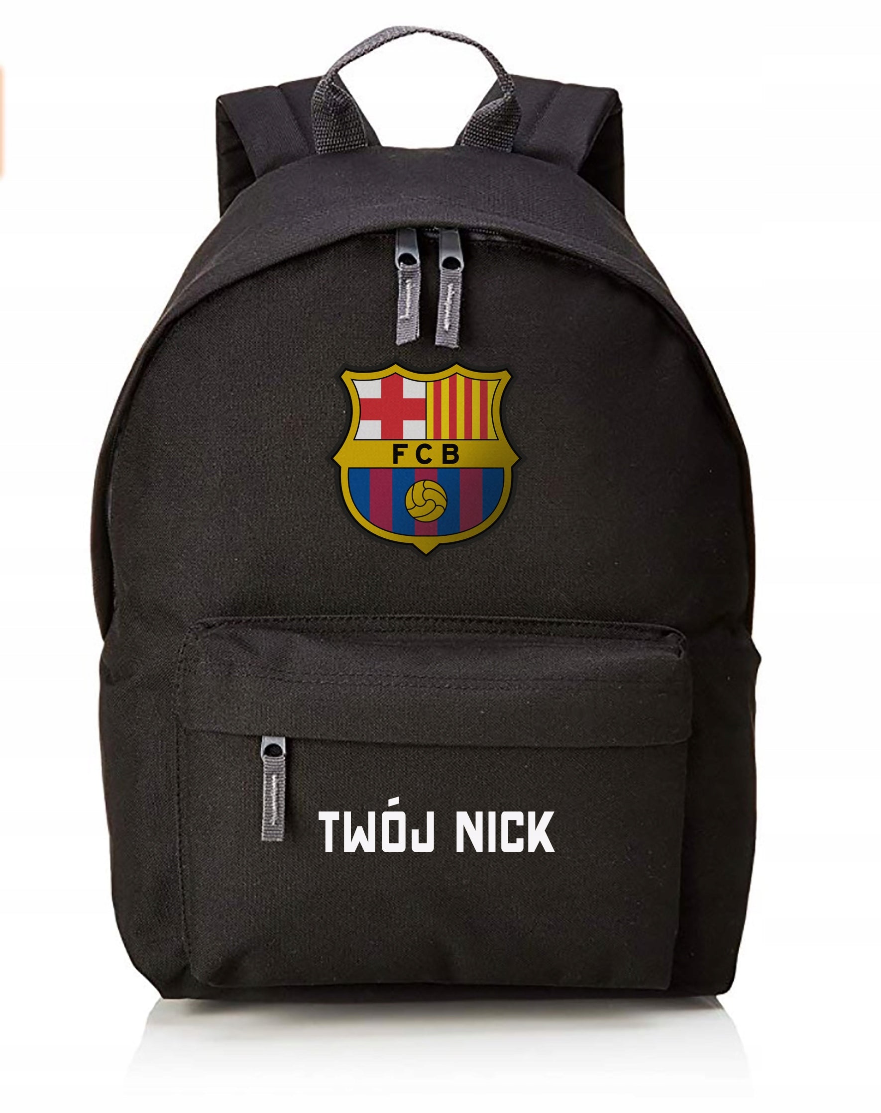 School backpack, FC BARCELONA, black, 18L DURABLE! YOUR NICKNAME!