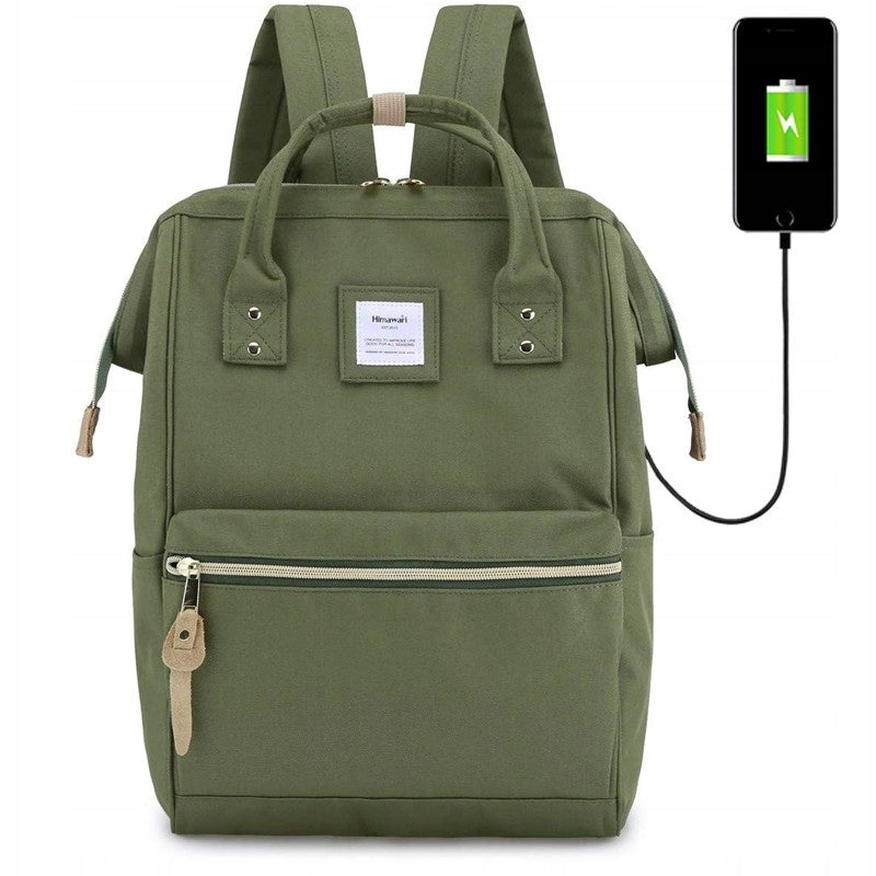 School backpack Himawari 9001 green USB