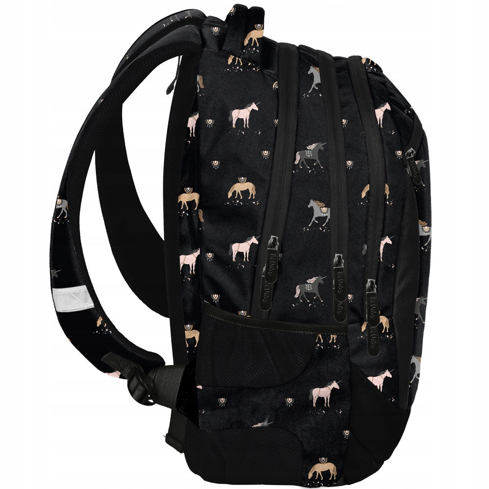 School backpack Horse BeUniq black in horses solid practical EAN (GTIN) 5903162126401