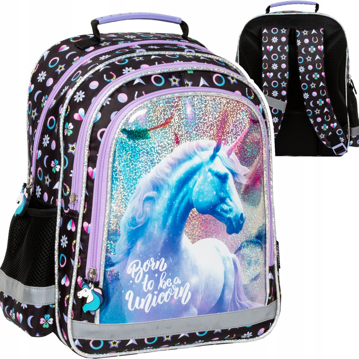 School backpack UNICORN Unicorn pink light A4 girl