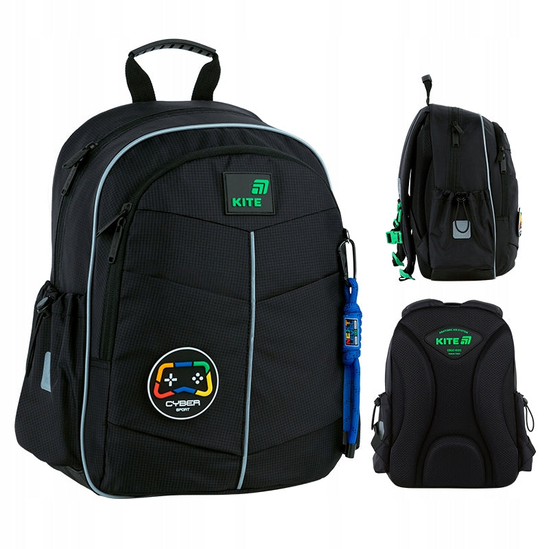 School backpack for boys 6-8 years old with patch 1st class orthopedic Kite