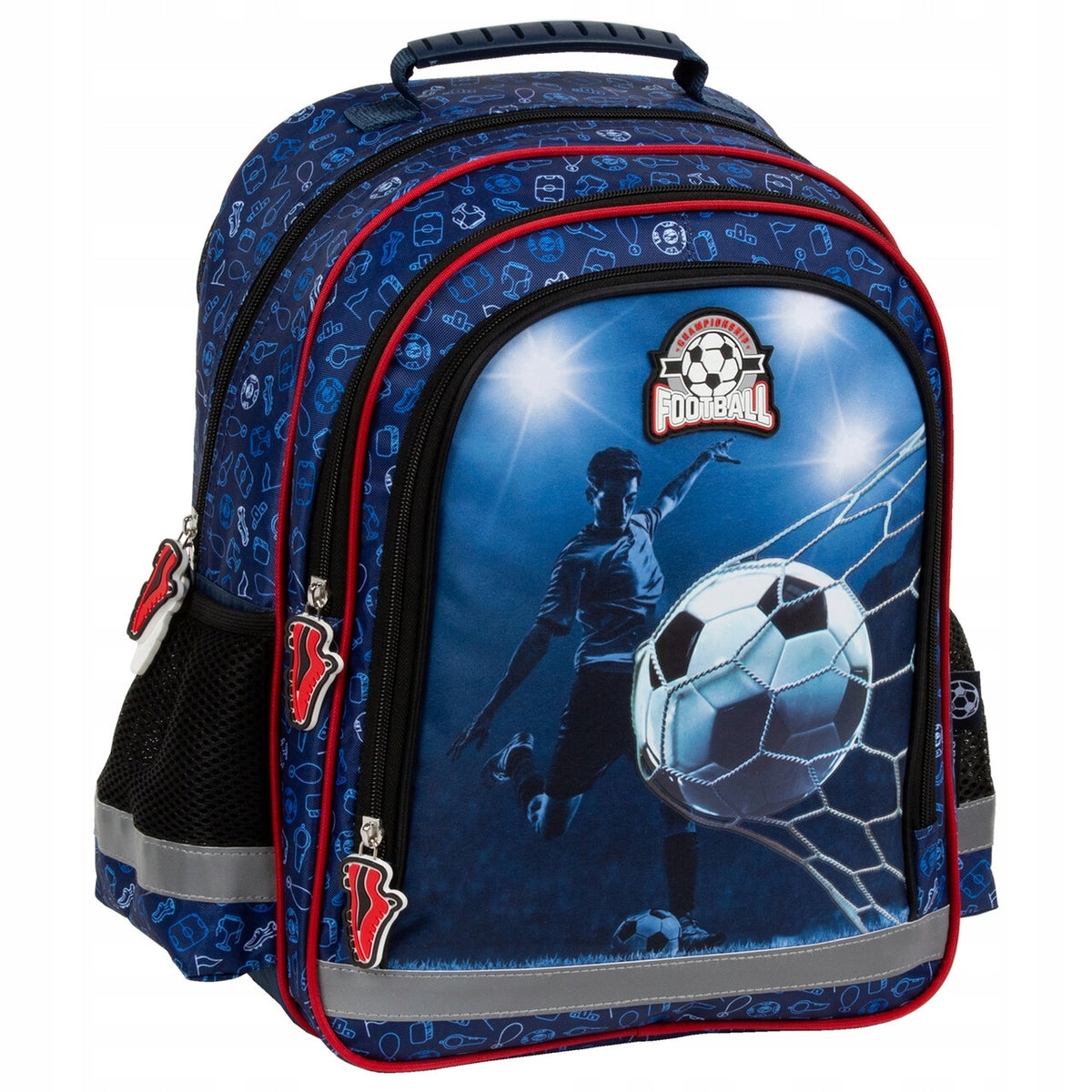 School backpack for class 1 - 3 for boy footballer lots of pockets Brand Derform