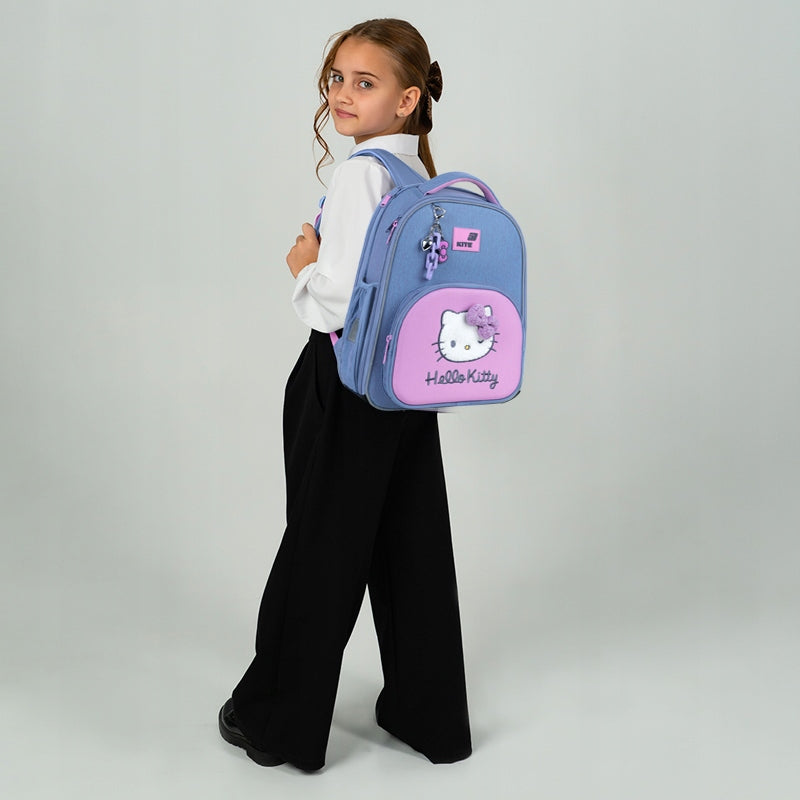 School backpack for girls 6-12 years satchel keychain Hello Kitty Kite Packaging status original