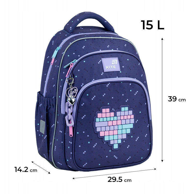 School backpack for girls 9-12 years orthopedic multi-chamber Kite Manufacturer code K26-763M-2