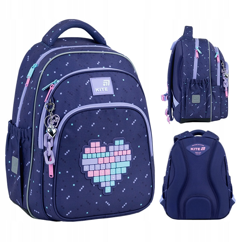 School backpack for girls 9-12 years orthopedic multi-chamber Kite