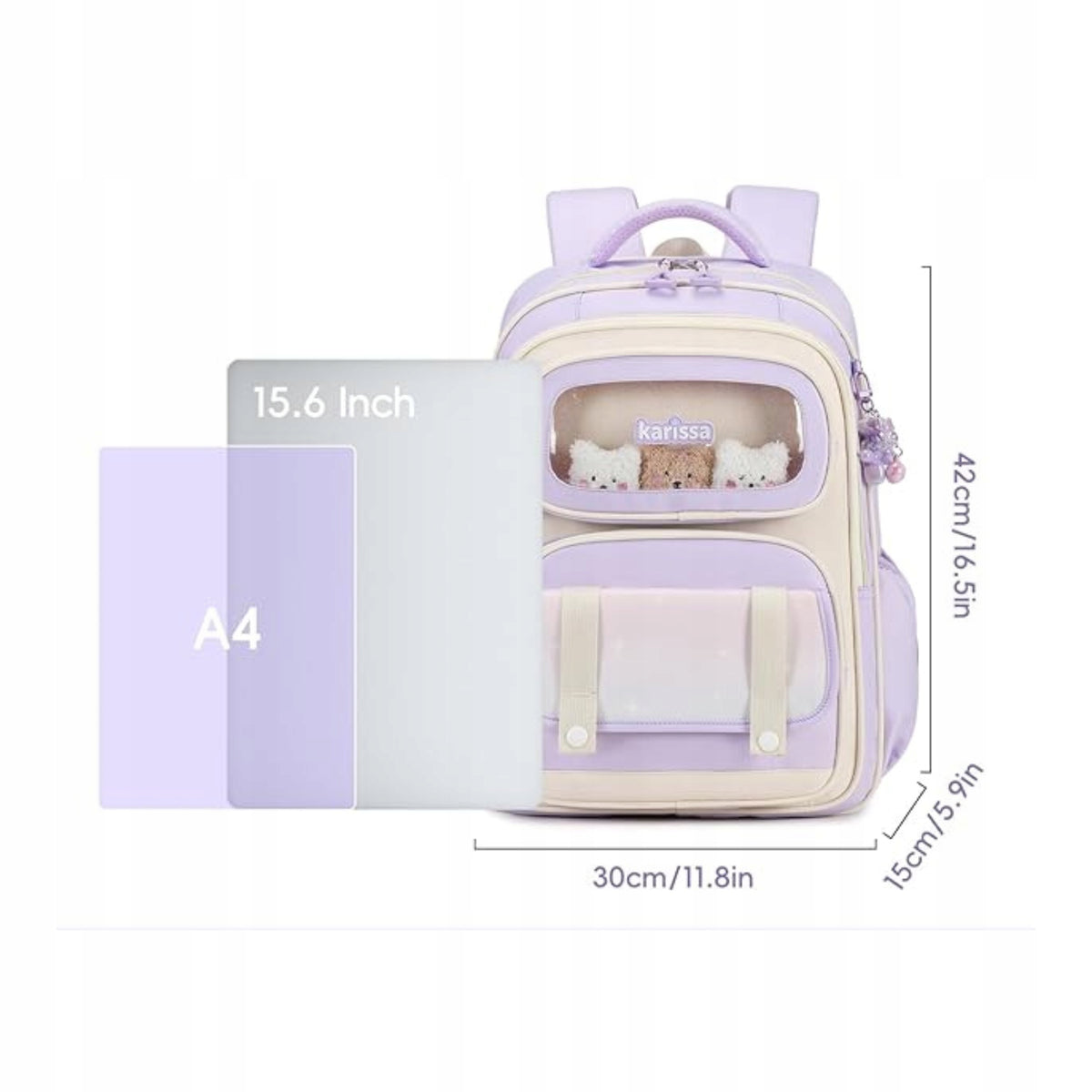 School backpack for girls, ergonomic school backpack, backpack Manufacturer code PLECAK Dziewczęcy Lekki Tornister + ZESTAW