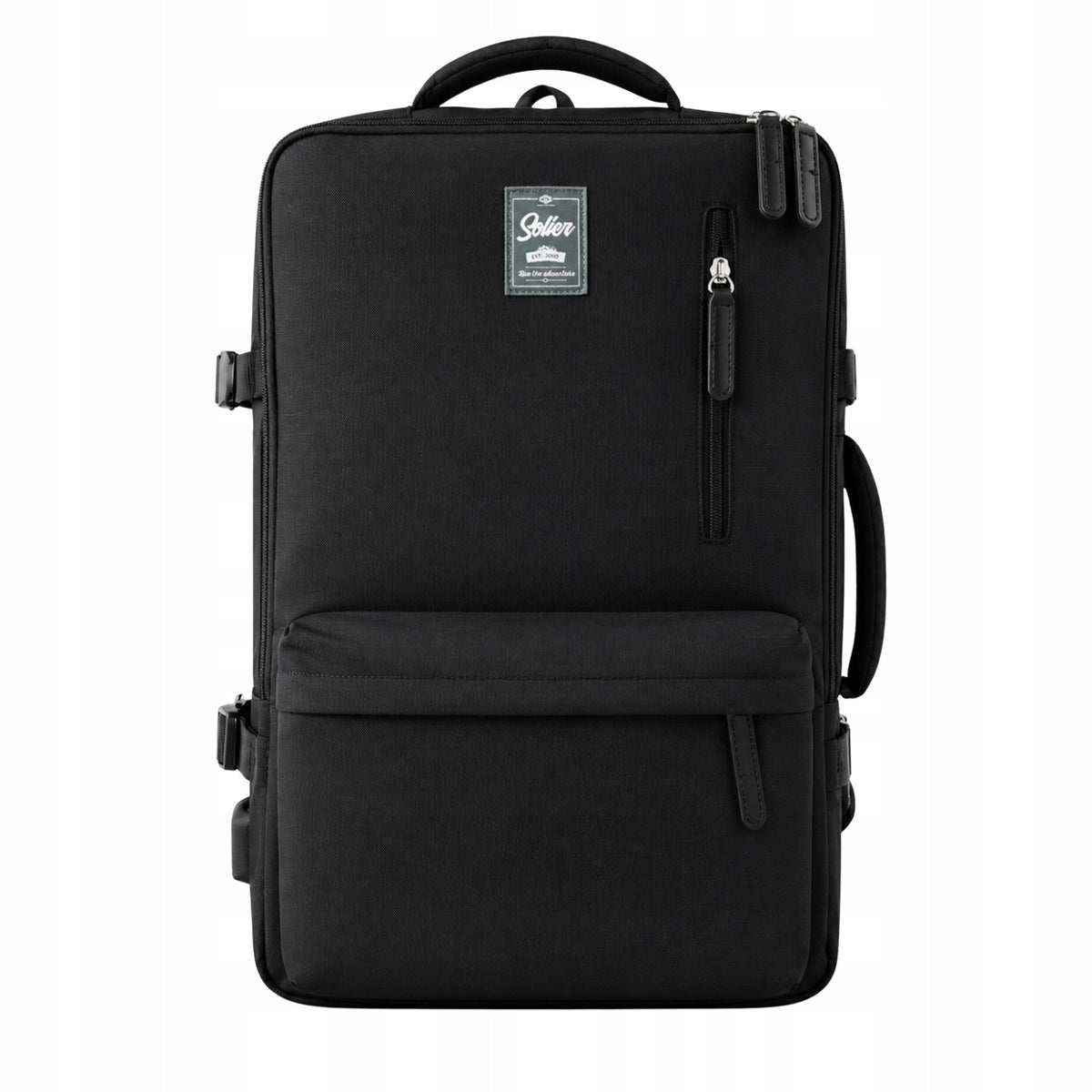 School backpack for laptop black city for work universal Brand Solier
