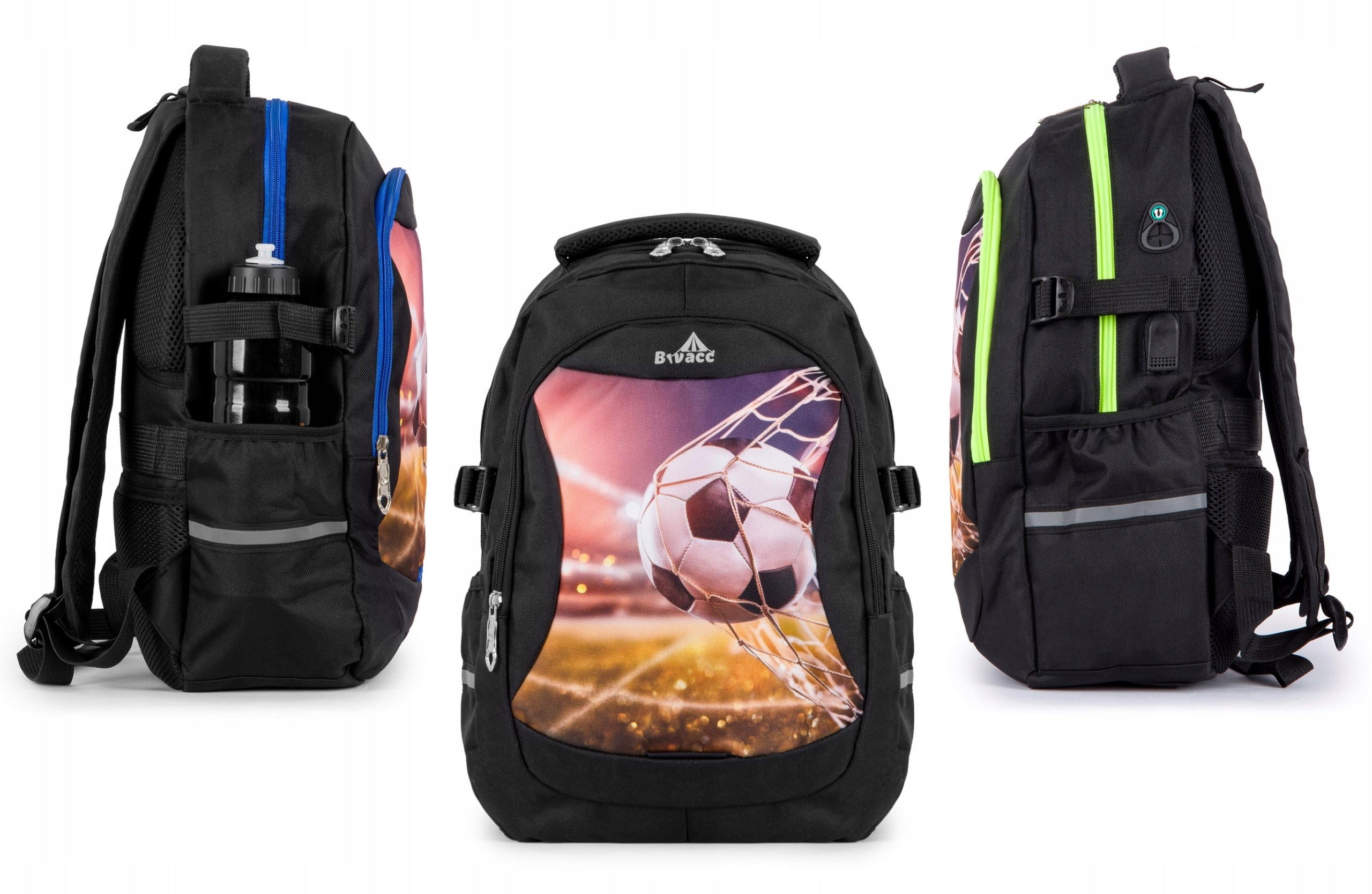 School backpack for training for boy Sport Football roomy with USB Jack EAN (GTIN) 5906892280214
