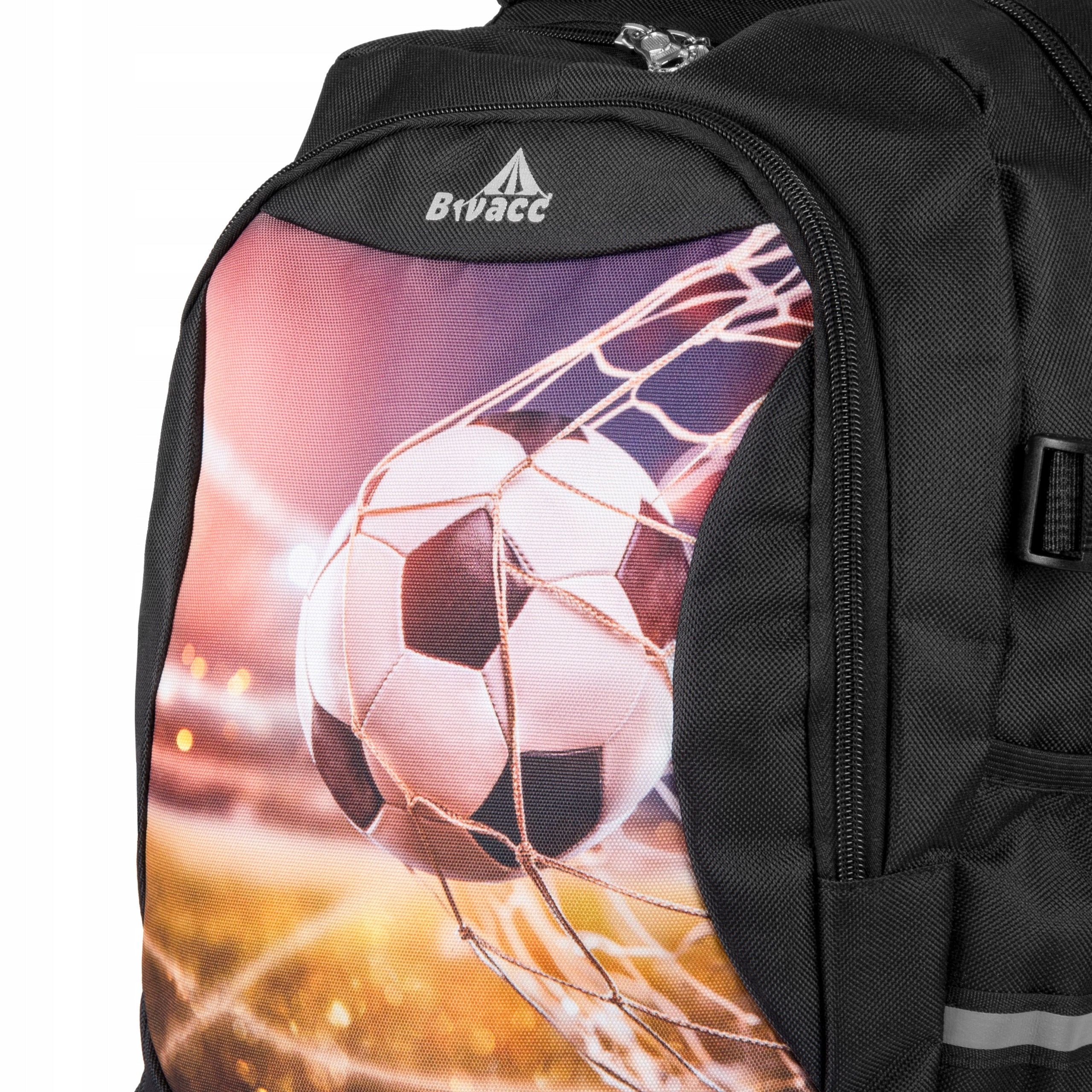 School backpack for training for boy Sport Football roomy with USB Jack Manufacturer code Tornister Odblaski Miejski Euro 2024 sport