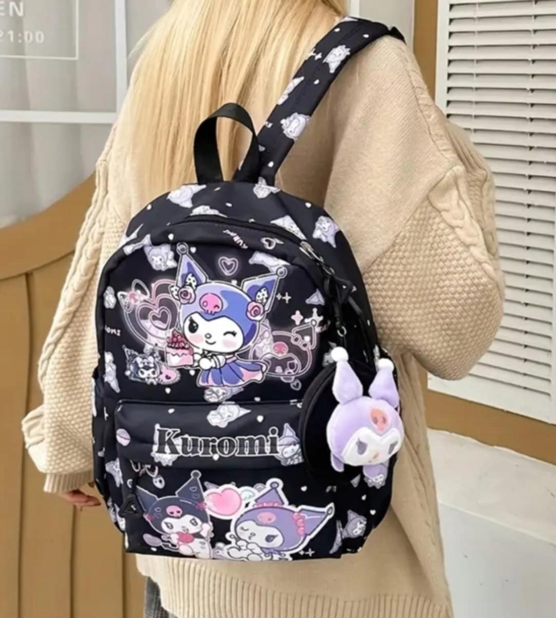 School backpack multi-chamber Kuromi black + purse for girls Manufacturer code PLECAK_DZIECKO_49
