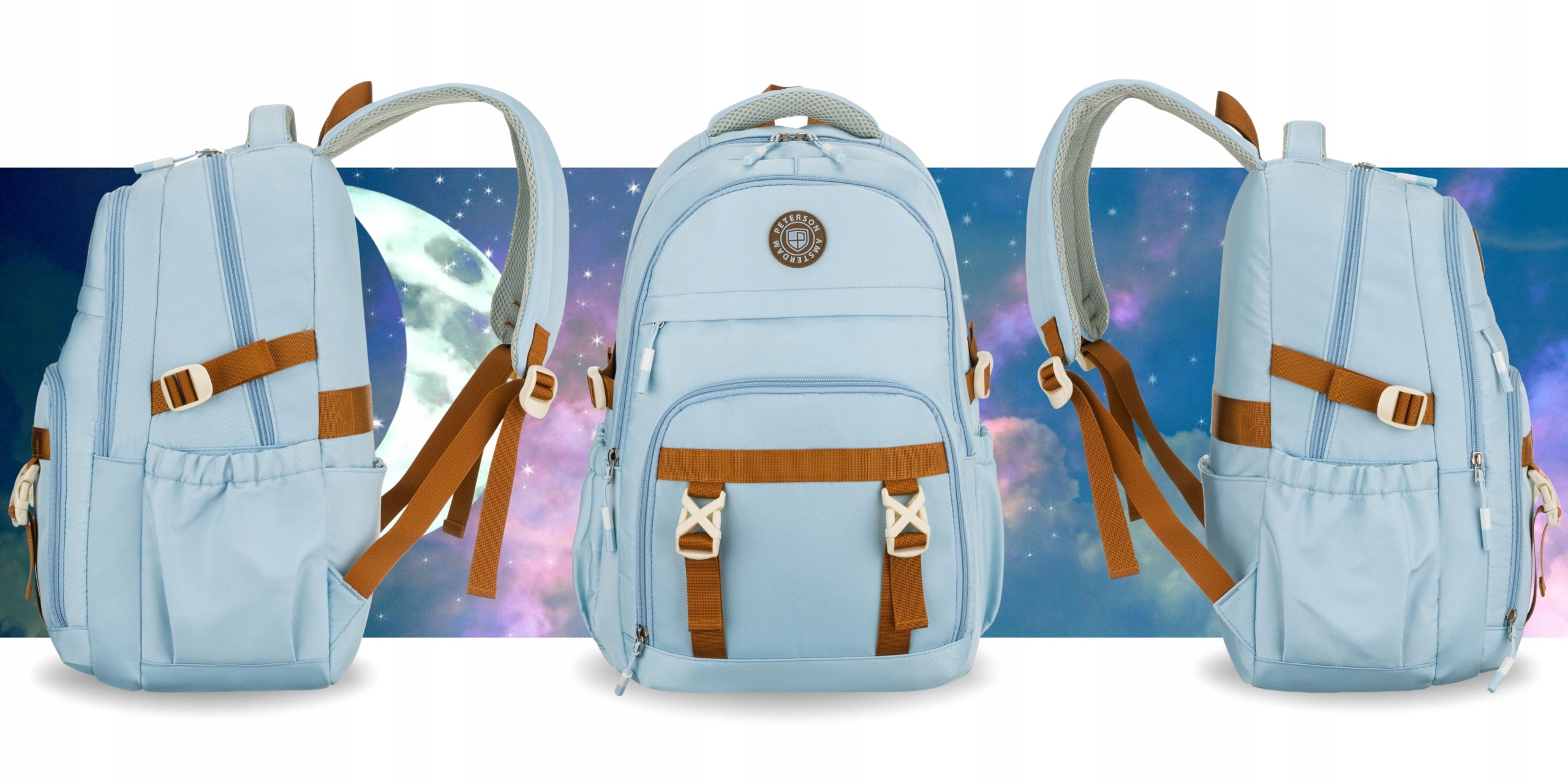 School backpack satchel roomy for children girls Peterson light Packaging status original
