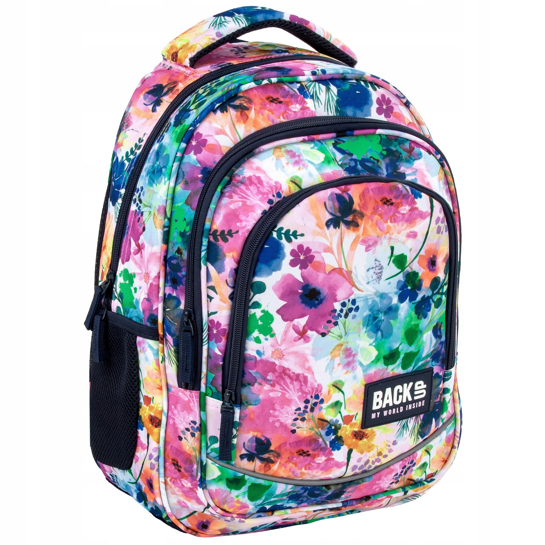 School backpack youth BackUP 26L SPRING flowers laptop A4 GIRLS Manufacturer code 5906601701351