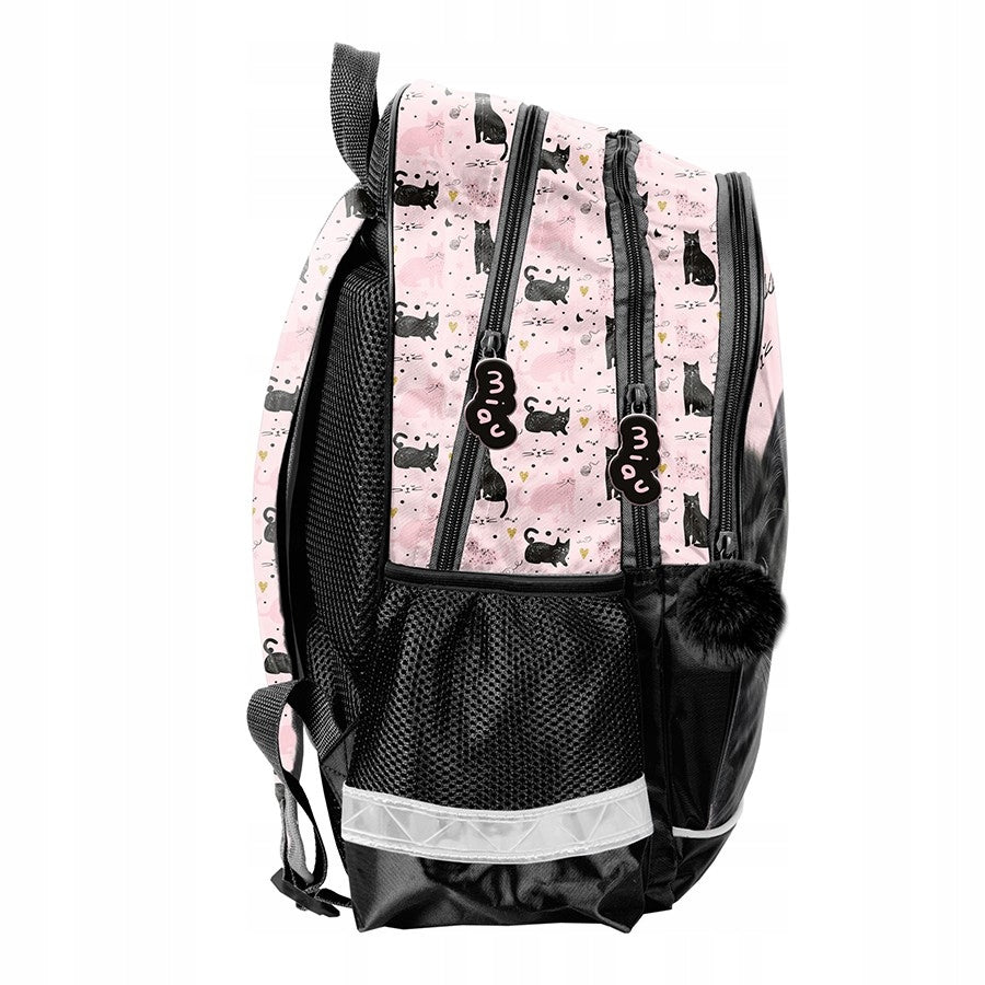 School satchel BACKPACK Black Cat Kitten | Class 1-3 Brand Paso