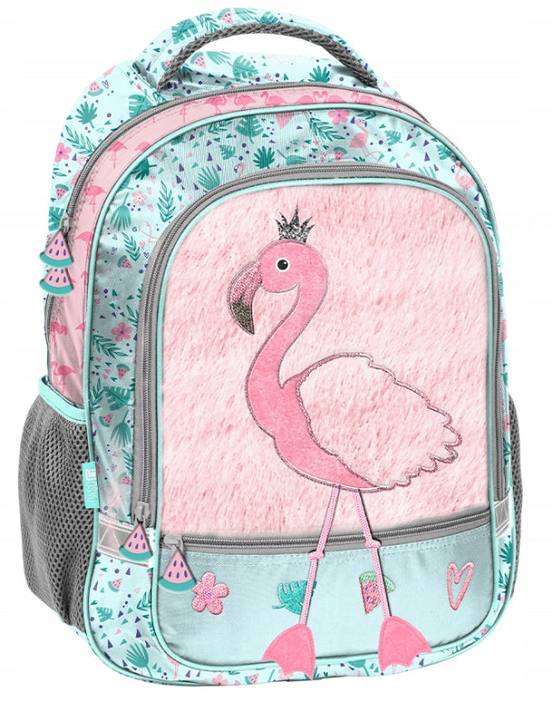 School satchel backpack FLAMING PP26FL-260 for girls pink