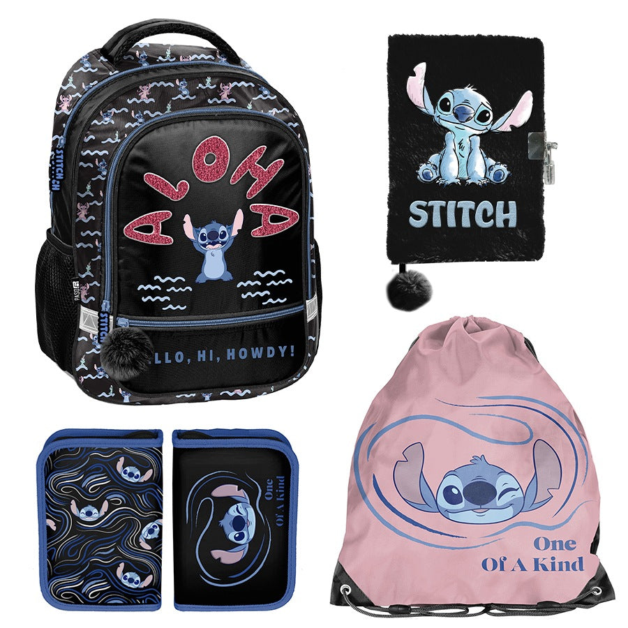 School set Stitch Paso backpack pencil case bag diary kl 1-3